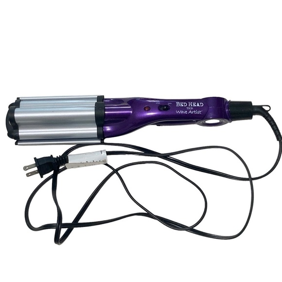 Bed Head TIGI 3-Wave Artist Curling Iron Beach Curler Crimper Purple Silver - Picture 1 of 6